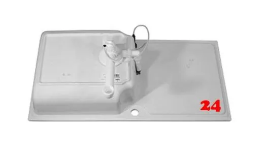 BLANCO Ablaufgarnitur 1 x 3,5'' Sieb mit Ablauffernbedienung berlauf rund Komplett Serie: Idessa, Tolon (231402)