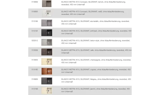 BLANCO Ablaufgarnitur 1x3,5" ohne Ablauffernbedienung berlauf rund_horizontal Komplett Serie: Metra (238141)