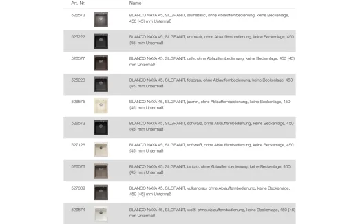 BLANCO Ablaufgarnitur 1 x 3,5'' Sieb ohne Ablauffernbedienung berlauf rund Komplett Serie: Naya (230731)