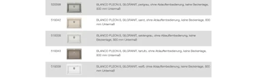 BLANCO Ablaufgarnitur 1 x 3,5'' Sieb ohne Ablauffernbedienung C-overflow Komplett Serie: Pleon (227569)