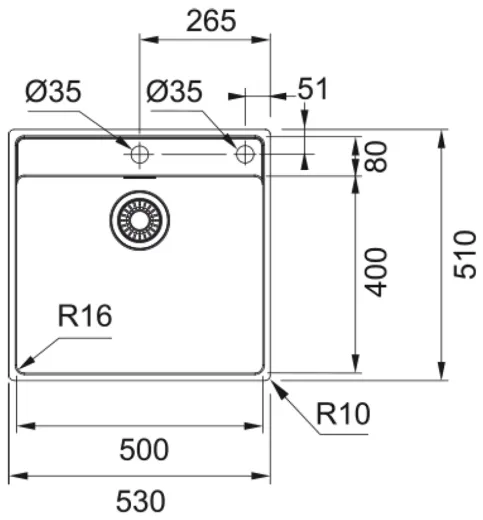 ✅ FRANKE Kchensple Maris MRX 210-50 A Edelstahlsple Slimtop / Flchenbndig mit Siebkorb als Drehknopfventil