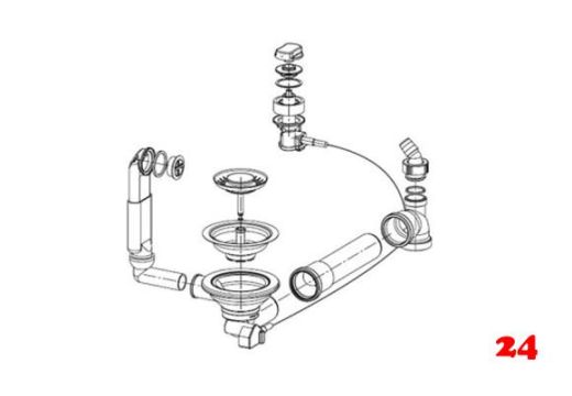 FRANKE Basis Ablaufgarnitur Komplett (1120059714) Komplette Ab- und