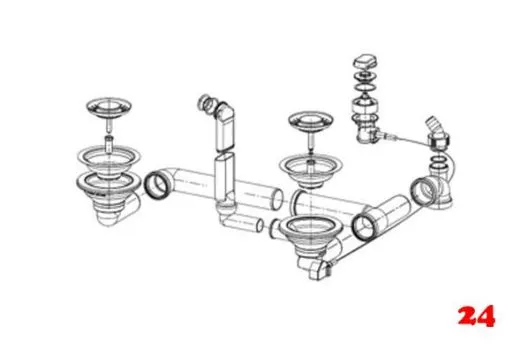 FRANKE Ablaufgarnitur 2x 3,5" Siebkrbchen mit Ablauffernbedienung inkl. Drehknopf rund chrom 1x berlauf rund Serie: Basis, Impact, Maris, Pebel (1120059713) update 1120568434