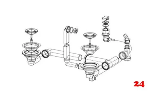 FRANKE Ablaufgarnitur 2x 3,5" mit Ablauffernbedienung 1x 3,5" Excenter Siebkrbchen 1x 3,5" Stopfenventil 1x berlauf rund Serie: Antea, Calypso, Sum (1120006240) update {1120687814}