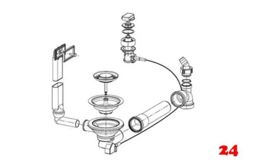 FRANKE Ablaufgarnitur 1x 3,5" Siebkrbchen mit Ablauffernbedienung inkl. Drehknopf 1x berlauf rechteckig Serie: Diana, Euroform, Elba, Esprit, Libera, Mikado (1120006209) update 1120680185