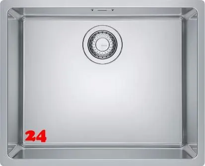 FRANKE Kchensple Maris MRX 210-50 Edelstahlsple Slimtop / Flchenbndig mit Siebkorb als Drehknopfventil