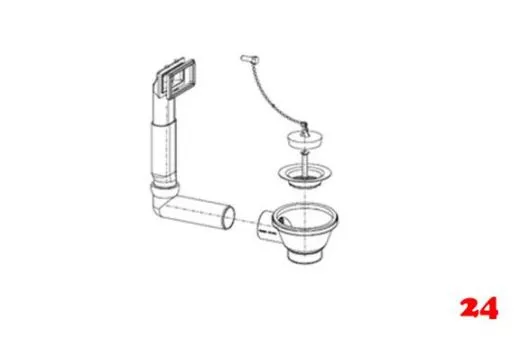 FRANKE Ablaufventil 2" 1 Stopfenventil Ablaufgarnitur Komplett Serie: Eurostar (1120006230)