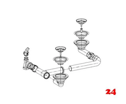 FRANKE Ablaufventil 3 1/2" 1 1/2 Siebkorb-Stopfenventil Ablaufgarnitur Komplett Serie: Mikado (1120006300)