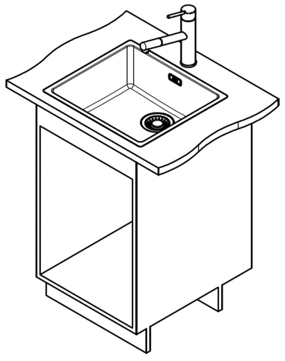 FRANKE Kchensple Maris MRX 210-45 Edelstahlsple Slimtop / Flchenbndig mit Siebkorb als Drehknopfventil