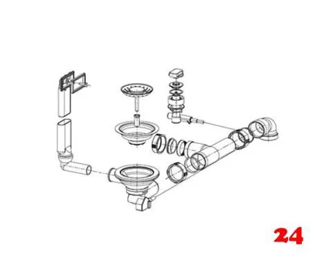 FRANKE Ablaufgarnitur 1x 3,5" mit Ablauffernbedienung 1x 3,5" Excenter Siebkrbchen inkl. Drehknopf rund chrom 1x berlauf rechteckig Serie: Pamira (1120006372) update 1120680185