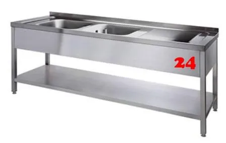 AfG Spltisch (1800x700) auf Unterbau VL2187L-BL Gewerbesple mit verschweitem Untergestell und Boden