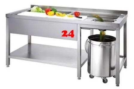 AfG Gemsevorbereitungstisch (1600x700) VVT167 Gewerbesple mit verschweitem Untergestell