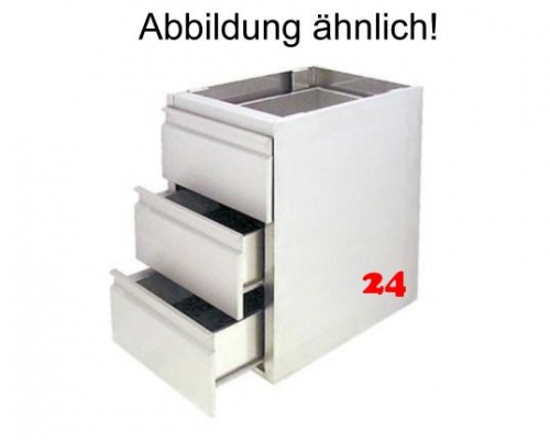 AfG Schubladenblock mit 2 Schubladen GN 1/1-200 SL27 Ausfhrung als Vollschublade passend fr Gastronorm