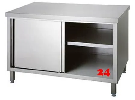 AfG Arbeitsschrank mit Schiebetren (B1900xT600) AS196 verschweite Ausfhrung Arbeitsplatte 4-Seitig mit Tropfkante