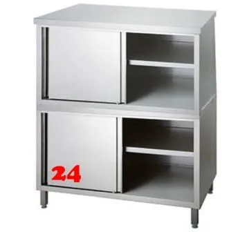 AfG Geschirrschrank mit Schiebetren (B1400xT700) GS147 zwei Schrankrume verschweite Ausfhrung