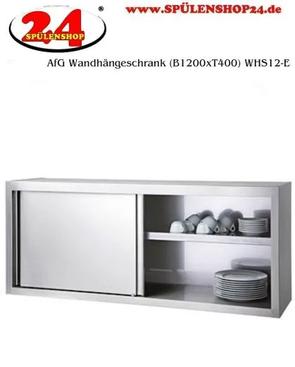 AfG Wandhngeschrank mit Schiebetren (B1200xT400) WHS12-E Rckwand geschlossen verschweite Ausfhrung