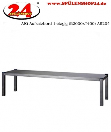 AfG Aufsatzbord 1-etagig zur Montage auf Tischplatten (B2000xT400) AB204 verschweite Ausfhrung