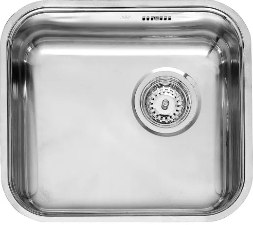 REGINOX Kchensple R18 4035 OKG Einbausple Edelstahl mit Einbaurand Siebkorb als Stopfenventil