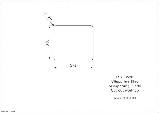 REGINOX Kchensple R18 3530 OSK Einbausple Edelstahl mit Einbaurand Ablauf mit Gummistopfen
