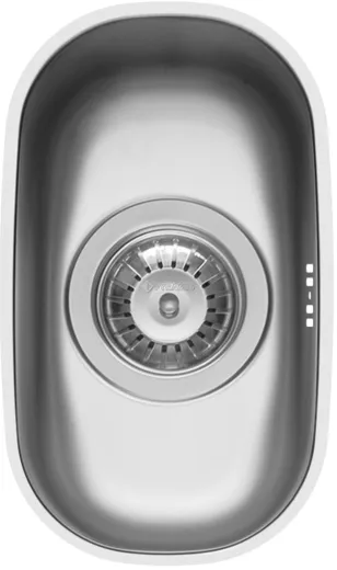 PYRAMIS Kchensple Iris (16,5x29) 1B Unterbausple / Edelstahlsple mit Siebkorb als Stopfenventil