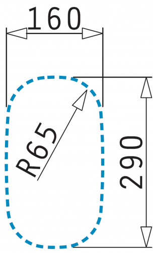 PYRAMIS Küchenspüle Iris (16,5x29) 1B Unterbauspüle / Edelstahlspüle mit Siebkorb als Stopfenventil