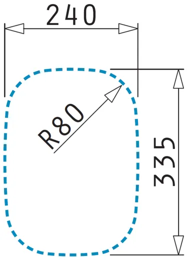 PYRAMIS Kchensple Iris (24x33,5) 1B Unterbausple / Edelstahlsple mit Siebkorb als Stopfenventil