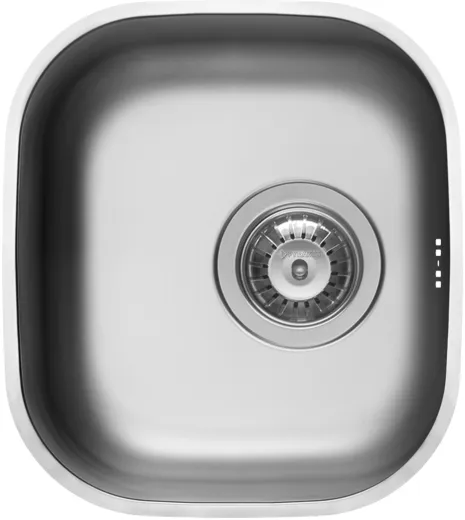 PYRAMIS Kchensple Iris (30x34) 1B Unterbausple / Edelstahlsple mit Siebkorb als Stopfenventil