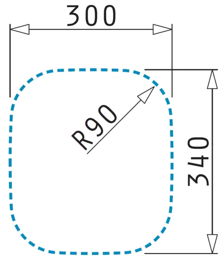 PYRAMIS Kchensple Iris (30x34) 1B Unterbausple / Edelstahlsple mit Siebkorb als Stopfenventil