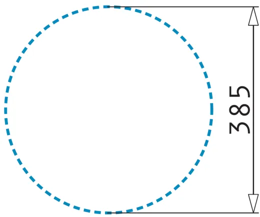 PYRAMIS Kchensple Iris (38,5x15) 1B Unterbausple / Rundbecken mit Siebkorb als Stopfenventil