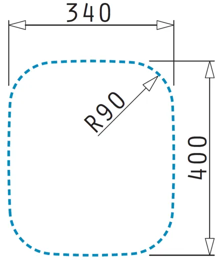 PYRAMIS Kchensple Iris (34x40) 1B Unterbausple / Edelstahlsple mit Siebkorb als Stopfenventil