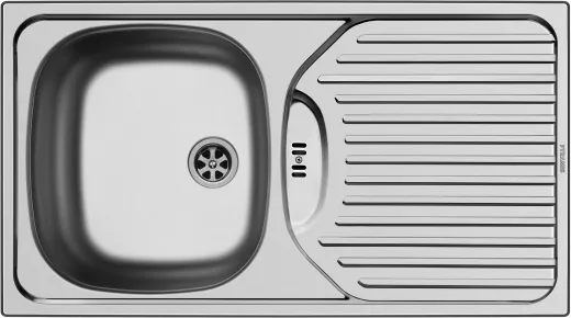 ✅ PYRAMIS Kchensple ET78 (78x43,5) 1B 1D Einbausple / Edelstahlsple mit Stopfenventil ohne Hahnlochbohrung