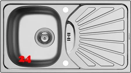 ✅ PYRAMIS Kchensple ET78 (78x43,5) Margarita 1B 1D Einbausple / Edelstahlsple Siebkorb als Drehknopfventil