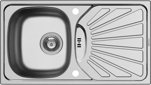 ✅ PYRAMIS Kchensple ET78 (78x43,5) Margarita 1B 1D Einbausple / Edelstahlsple Siebkorb als Drehknopfventil