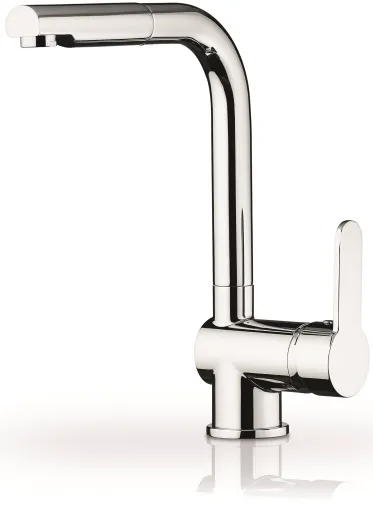 PYRAMIS Kchenarmatur Aladia Elegant Einhebelmischer Chrom mit Zugauslauf als Schlauchbrause Niederdruck