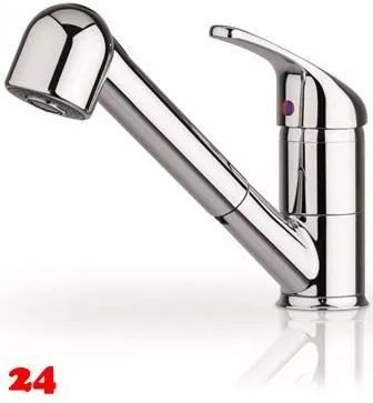 PYRAMIS Kchenarmatur Festivo Essential Einhebelmischer Chrom mit Zugauslauf und Brausefunktion