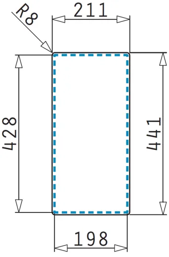 PYRAMIS Kchensple Lydia (17x40) 1B Einbausple Flachrand / Flchenbndig Siebkorb als Stopfen- oder Drehknopfventil