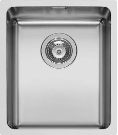 PYRAMIS Kchensple Lydia (34x40) 1B Einbausple Flachrand / Flchenbndig Siebkorb als Stopfen- oder Drehknopfventil