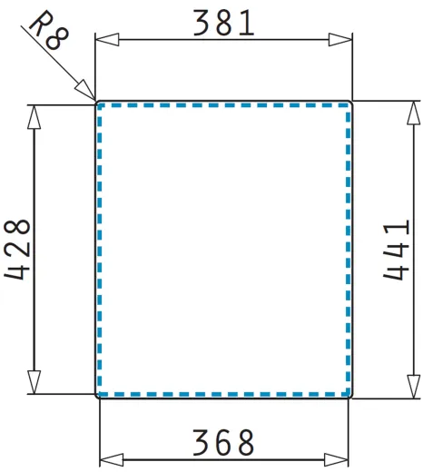 PYRAMIS Kchensple Lydia (34x40) 1B Einbausple Flachrand / Flchenbndig Siebkorb als Stopfen- oder Drehknopfventil