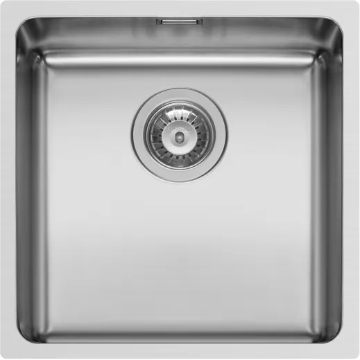 PYRAMIS Kchensple Lydia (40x40) 1B Unterbausple mit Siebkorb als Stopfen- oder Drehknopfventil