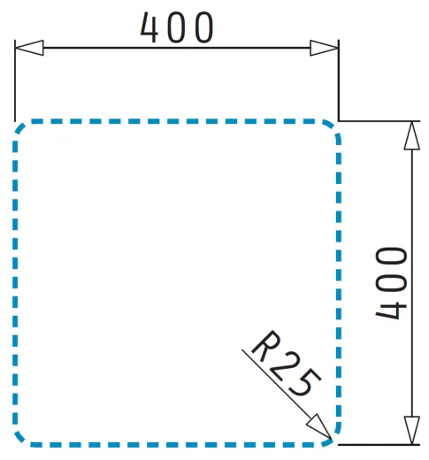 PYRAMIS Kchensple Lydia (40x40) 1B Unterbausple mit Siebkorb als Stopfen- oder Drehknopfventil