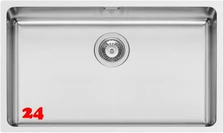 PYRAMIS Kchensple Lydia (70x40) 1B Einbausple Flachrand / Flchenbndig Siebkorb als Stopfen- oder Drehknopfventil