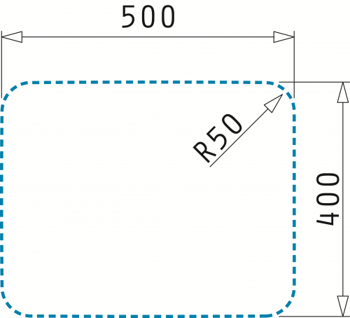 PYRAMIS Kchensple Relia (50x40) 1B Unterbausple mit Siebkorb als Stopfenventil