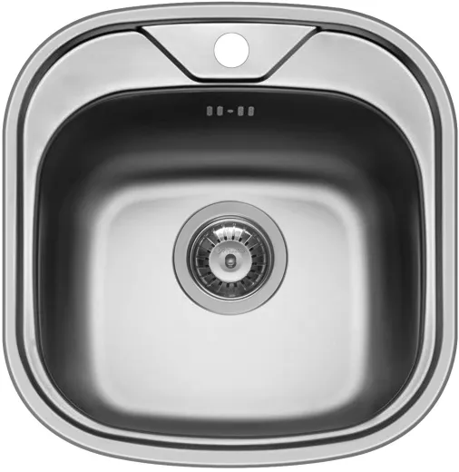 PYRAMIS Kchensple Kania (46x48) 1B Einbausple / Edelstahlsple Siebkorb als Stopfenventil