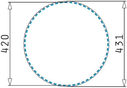 Pyramis Kchensple CR-Rundbecken (38,5x15) Edelstahlsple / Flchenbndig Siebkorb als Stopfenventil 3 1/2"