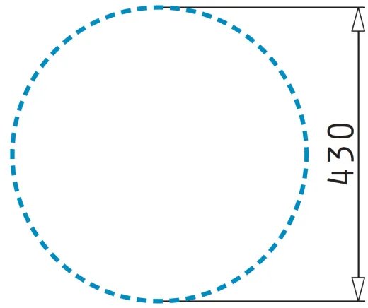 PYRAMIS Kchensple CR-Rundbecken (38,5x15) Einbausple / Edelstahlsple Leinenoptik Ablauf mit Gummistopfen 1 1/2"