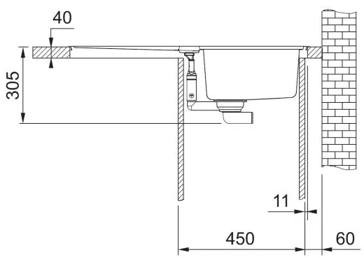 FRANKE Kchensple Hydros HDX 214 Edelstahlsple Slimtop / Flchenbndig mit Integralablauf und Druckknopfventil