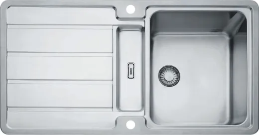 FRANKE Kchensple Hydros HDX 284 Edelstahlssple Slimtop / Flchenbndig mit Integralablauf und Druckknopfventil