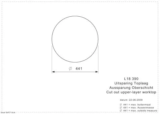 REGINOX Kchensple L18 390 (L) OKG Einbausple Edelstahl mit Flachrand Rundbecken 3 in 1 mit Siebkorb als Stopfenventil