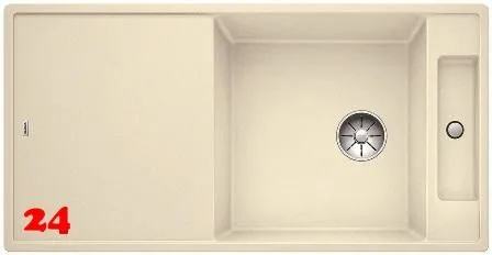 BLANCO Axia III XL 6 S HSB (Holzschneidbrett) Silgranit PuraDurII Granitsple / Einbausple Ablaufsystem InFino mit Drehknopfventil