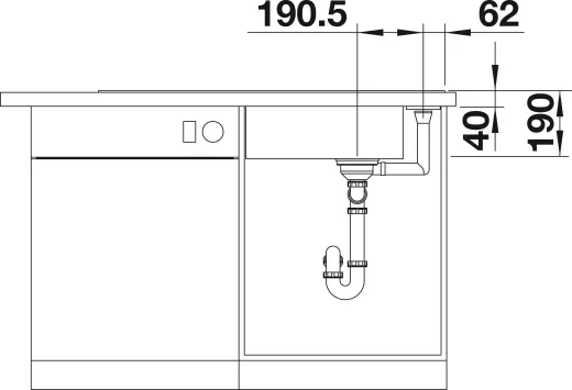 BLANCO Axia III XL 6 S HSB (Holzschneidbrett) Silgranit PuraDurII Granitsple / Einbausple Ablaufsystem InFino mit Drehknopfventil
